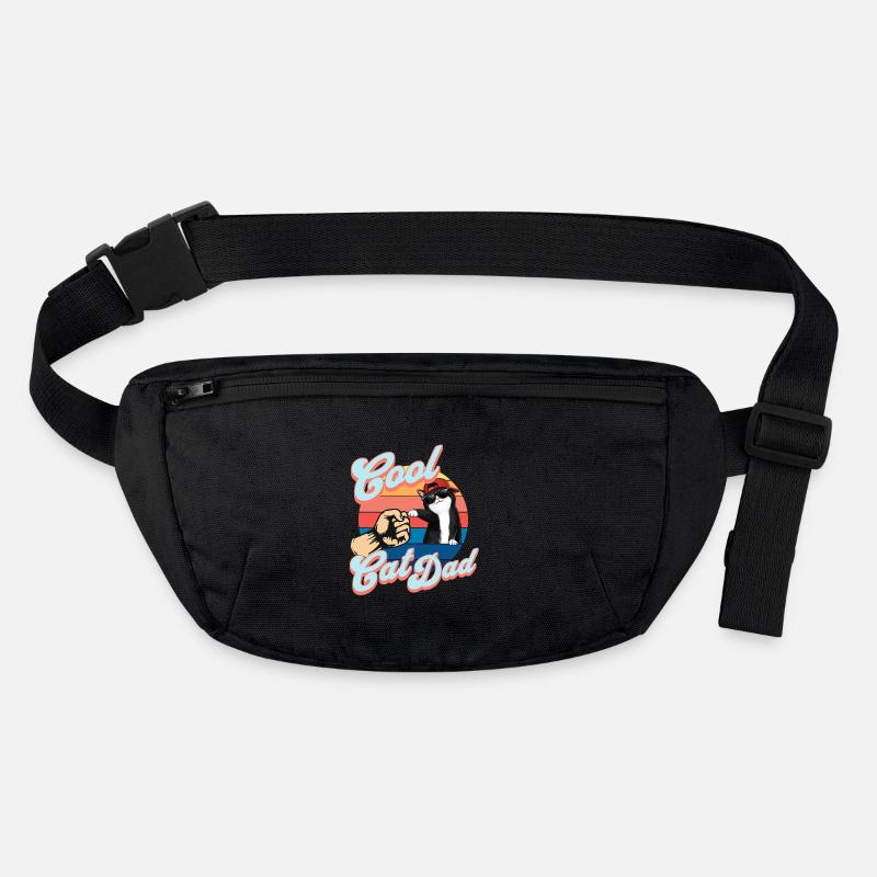 Cool Cat Dad Retro Vibes Katzen Daddy Stanley/Stella recycelte Gürteltasche