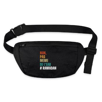 Non pas même de l' eau humour ramadan cadeau islam - Sac banane recyclé Stanley/Stella - noir - Devant