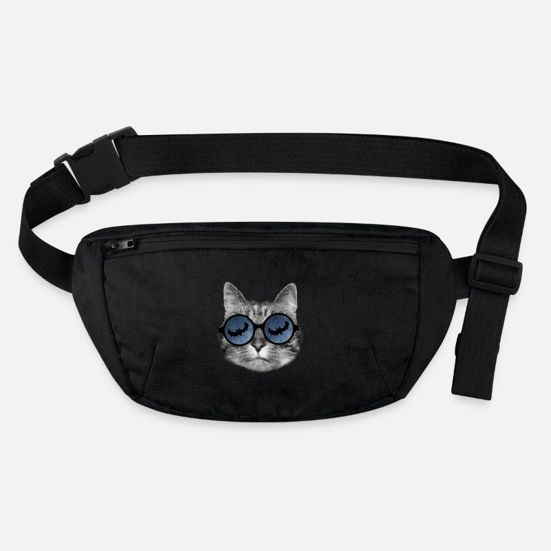 Halloween cat - Stanley/Stella recycled Hip Bag  - black