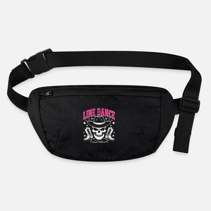Crâne de danse en ligne avec stetson et bottes et lasso Sac banane recyclé Stanley/Stella