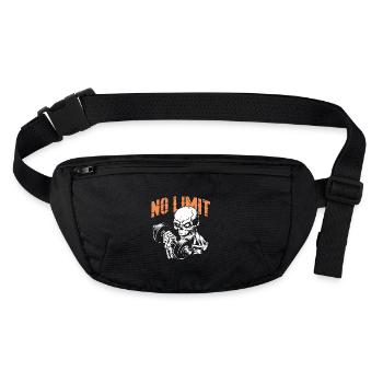 Entraînement de musculation du crâne et No Limit - Sac banane recyclé Stanley/Stella - noir - Devant