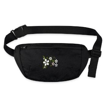 Vrille florale florale - Sac banane recyclé Stanley/Stella - noir - Devant