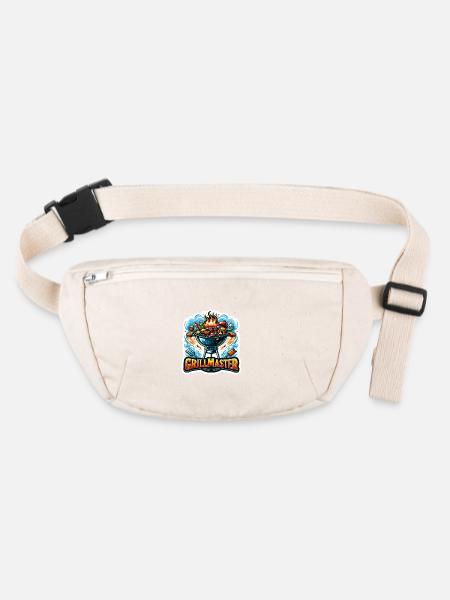 GrillMaster - Illustration de gril - Sac banane recyclé Stanley/Stella - blanc naturel - Devant