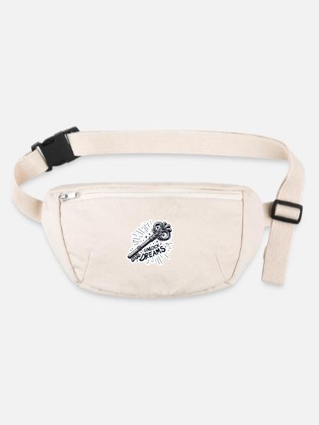 Unlock Dreams - Schlüssel Illustration - Stanley/Stella recycelte Gürteltasche - Naturweiß - Vorne