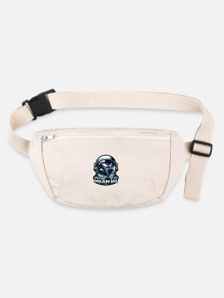 Dream Big - Astronaut Illustration - Stanley/Stella recycelte Gürteltasche - Naturweiß - Vorne