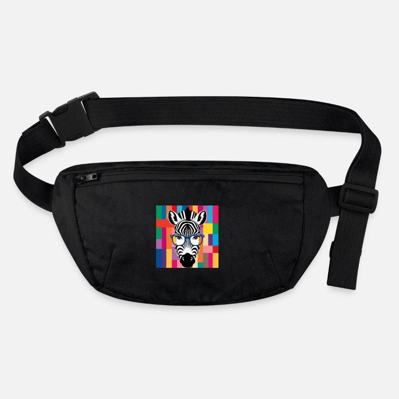 Zebra Cool with Glasses Colorful Stanley/Stella recycled Hip Bag 