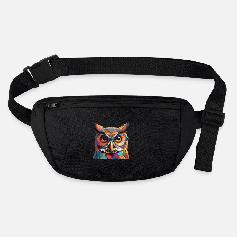 Owl Cool with Glasses Colored Tough Stanley/Stella recycled Hip Bag 