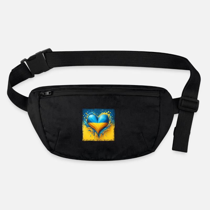 Ukraine Herz Flagge Wassertropfen Design Stanley/Stella recycelte Gürteltasche