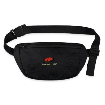 Schwarzwald Mädel - Bollen Hut - Stanley/Stella recycelte Gürteltasche - Schwarz - Vorne