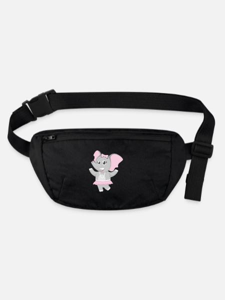 elephant elefant mammut animal tiere10 - Stanley/Stella recycelte Gürteltasche - Schwarz - Vorne