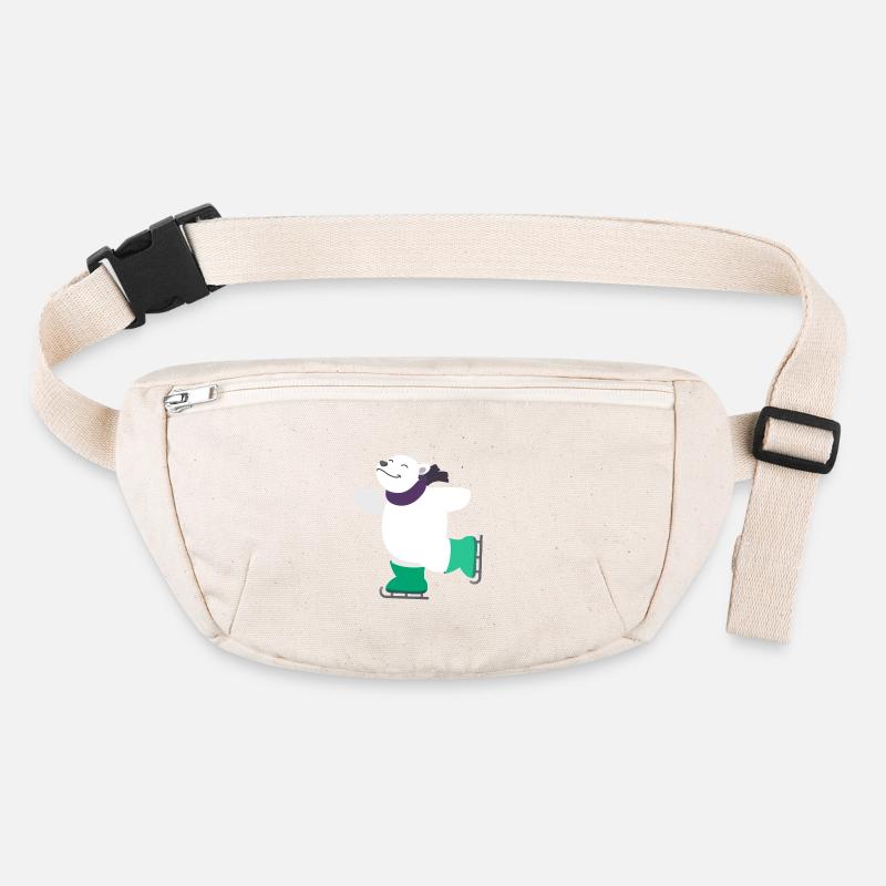 Kindermotiv Tiershirt Geschenkidee Eisbär auf Eis Stanley/Stella recycelte Gürteltasche
