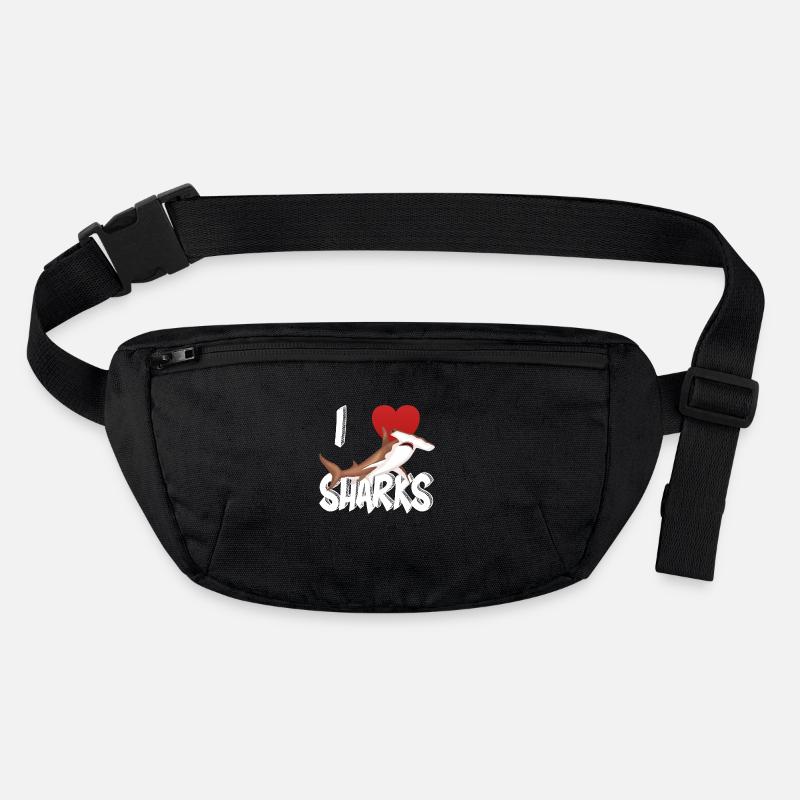 J'aime les requins mignonne nouveauté semaine de l'idée de cadeau de requin pour Shark Lovers requin marteau graphique Sac banane recyclé Stanley/Stella
