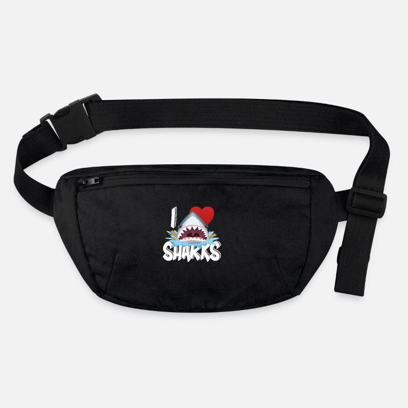 J'aime les requins semaine mignonne de nouveauté de l'idée de cadeau de requin pour Shark Lovers attaque Graphic Shark Sac banane recyclé Stanley/Stella