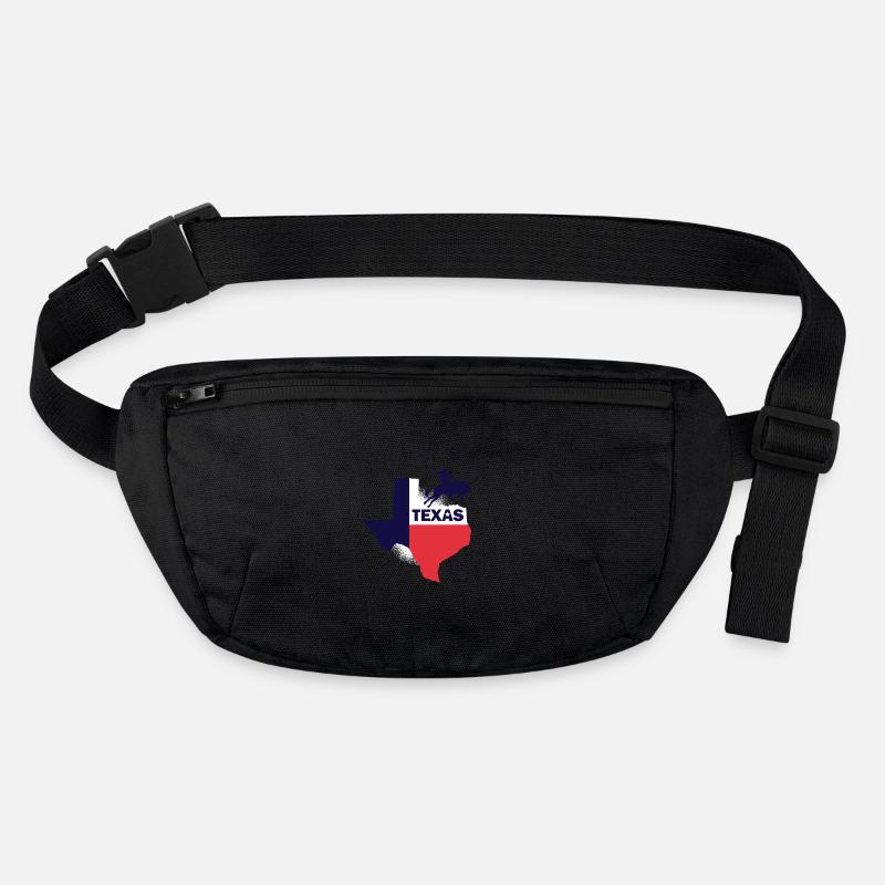 Texas Tshirt mit Rodeo Reiter Bullenreiten Texas Stanley/Stella recycelte Gürteltasche