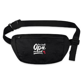 Der beste Opa der Welt - Stanley/Stella recycelte Gürteltasche - Schwarz - Vorne