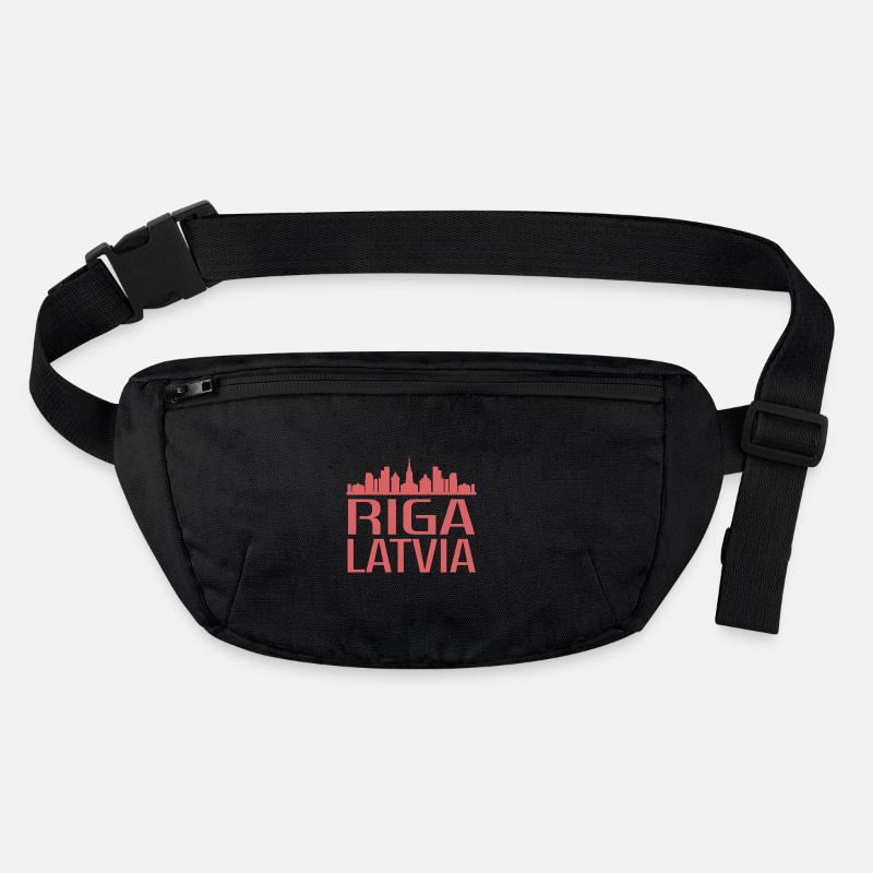 Stylish Riga Skyline Illustration Stanley/Stella recycled Hip Bag 