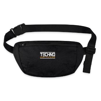 Techno Ihr Ficker - Stanley/Stella recycelte Gürteltasche - Schwarz - Vorne