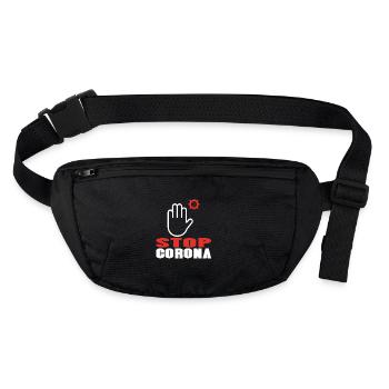 Arrêtez Corona - Sac banane recyclé Stanley/Stella - noir - Devant