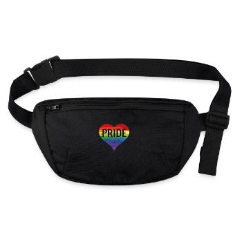 Gay Pride - Stanley/Stella recycelte Gürteltasche - Schwarz - Vorne