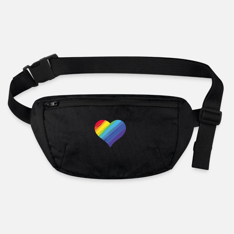 Rainbow heart Stanley/Stella recycled Hip Bag 