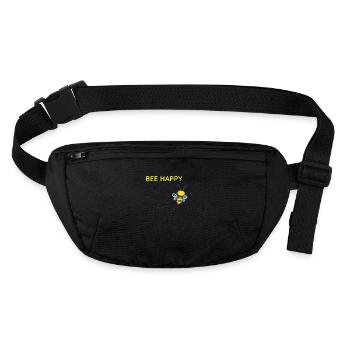 Bee Happy - Sac banane recyclé Stanley/Stella - noir - Devant