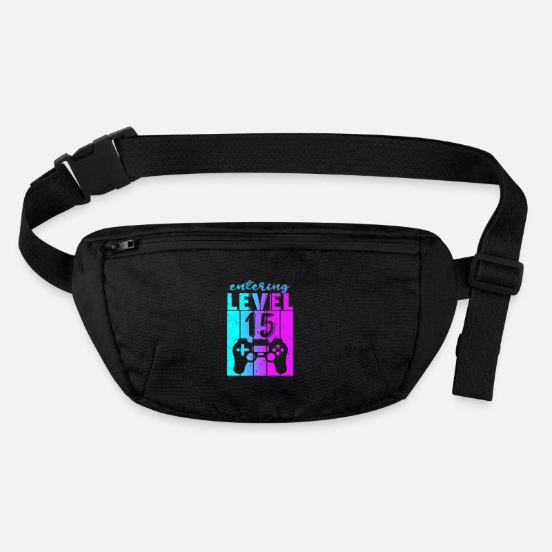 Level 15 Gaming Controller 15th Birthday Stanley/Stella recycled Hip Bag 