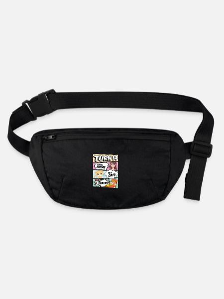 14th Birthday Anime Girl - Stanley/Stella recycled Hip Bag  - black - Front