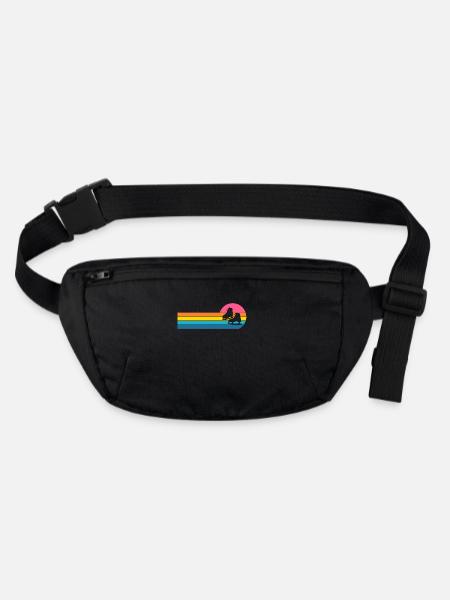 Schlittschuh - Stanley/Stella recycelte Gürteltasche - Schwarz - Vorne