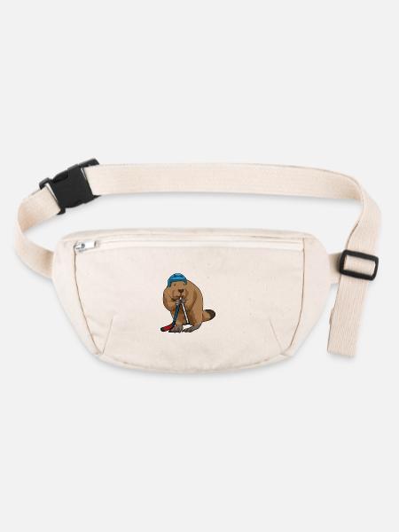 Bâton de hockey sur glace Beaver - Sac banane recyclé Stanley/Stella - blanc naturel - Devant