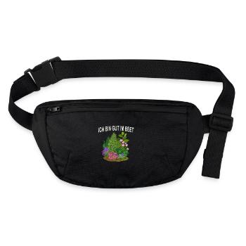 Ich bin gut im Beet - Stanley/Stella recycelte Gürteltasche - Schwarz - Vorne