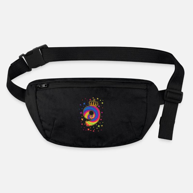 Tie-dye 9th birthday party 9 years old Stanley/Stella recycled Hip Bag 