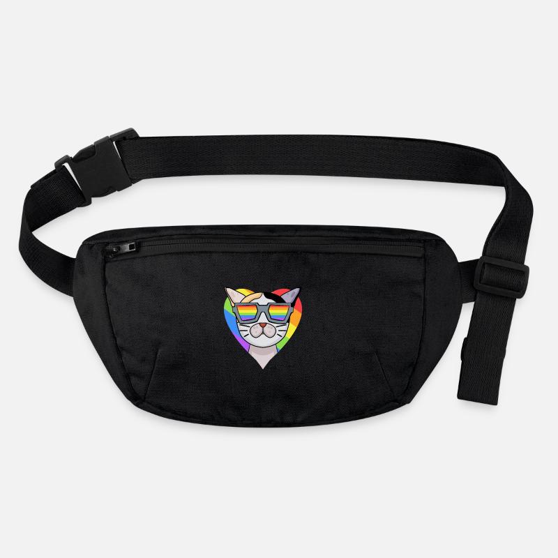 LGBT Cat Japanese Bobtail Rainbow Stanley/Stella recycled Hip Bag 