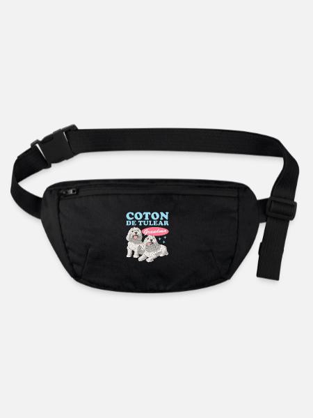 Coton de Tuléar Grand-mère Propriétaire de Chien Cadeau - Sac banane recyclé Stanley/Stella - noir - Devant