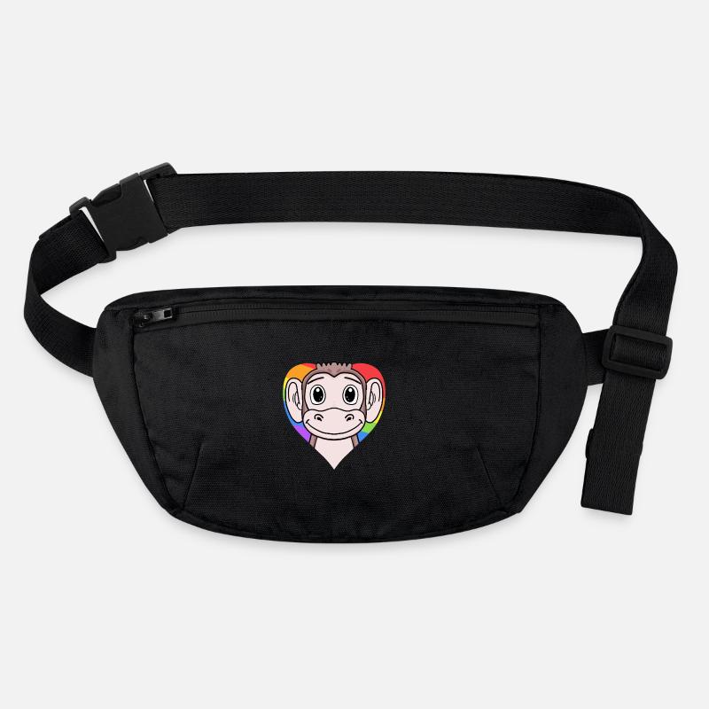 LGBT Animal Monkey Rainbow Stanley/Stella recycled Hip Bag 