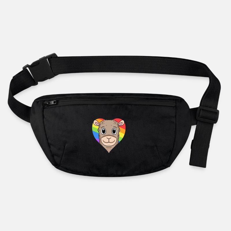 Lama Lgbt Regenbogen Farben Stanley/Stella recycelte Gürteltasche