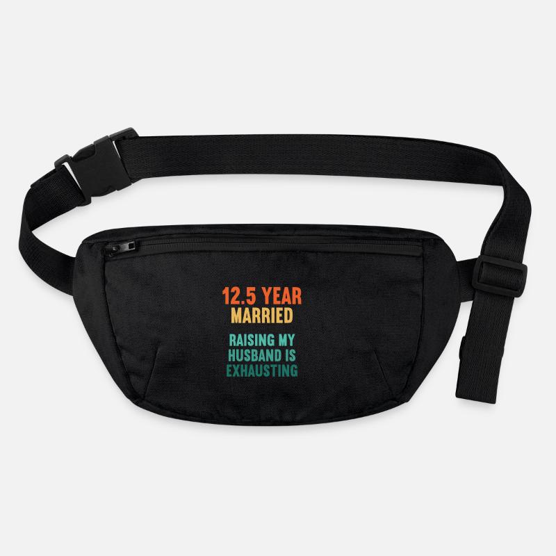 I badly behaved 12.5 years married wedding anniversary Stanley/Stella recycled Hip Bag 