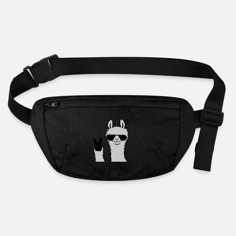 Cool Lama No Drama Llama Peace Lunettes de soleil Sac banane recyclé Stanley/Stella