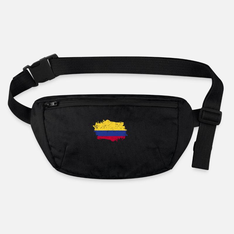 Drapeau de la Colombie Grunge Drapeau de la Colombie Sac banane recyclé Stanley/Stella