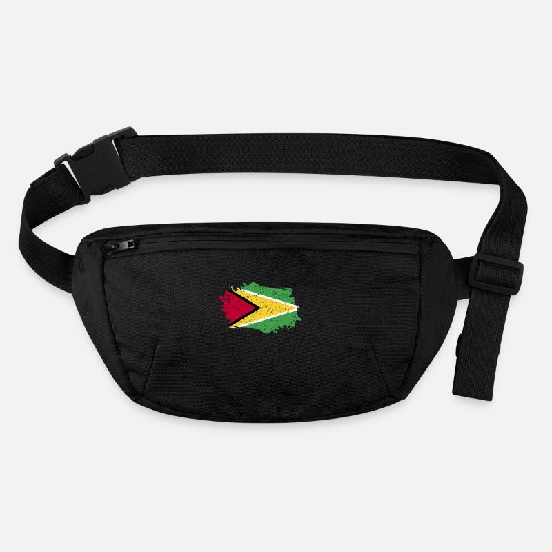 Guyana Flag Grunge Guyana Flag Sac banane recyclé Stanley/Stella