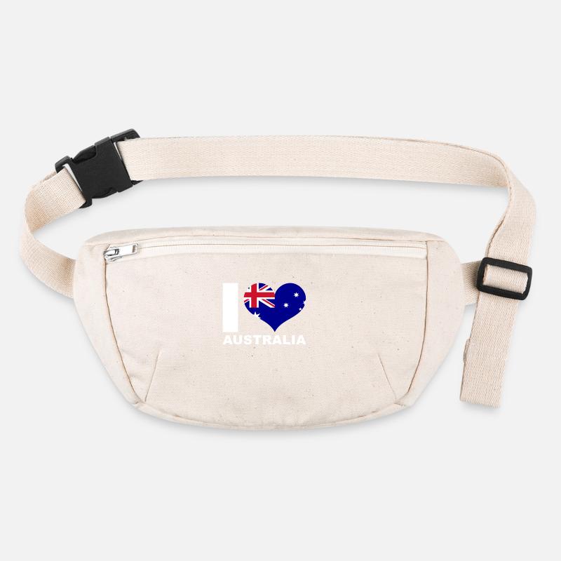 I love Australia heart flag Australia Stanley/Stella recycled Hip Bag 