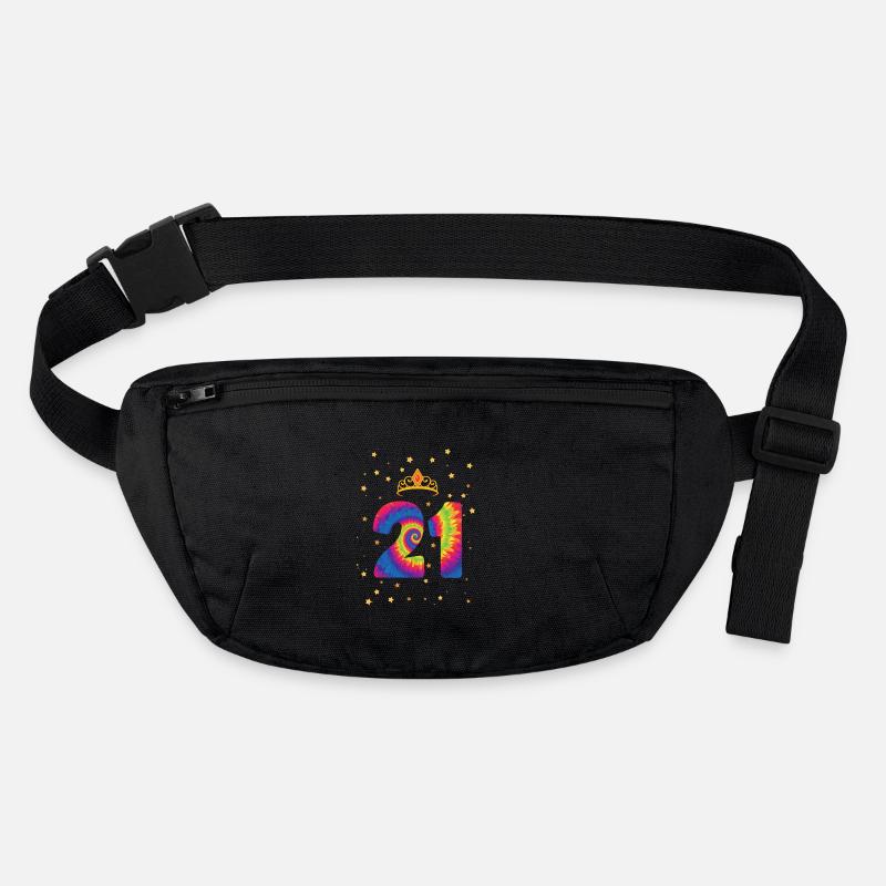 21e anniversaire Krone | Anniversaire sur le thème de Tie Dye Sac banane recyclé Stanley/Stella