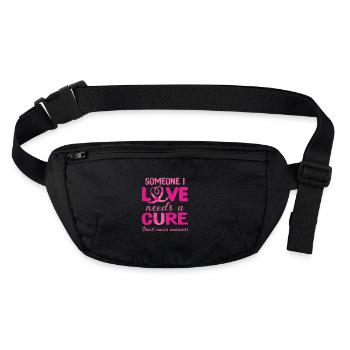 Love and Healing - Stanley/Stella recycled Hip Bag  - black - Front