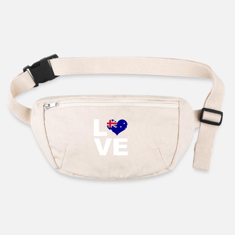 I love Australia heart flag Australia Stanley/Stella recycled Hip Bag 