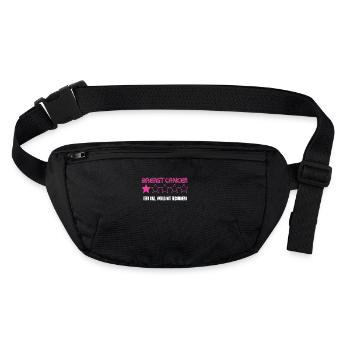 Brustkrebs Bewertung - Stanley/Stella recycelte Gürteltasche - Schwarz - Vorne