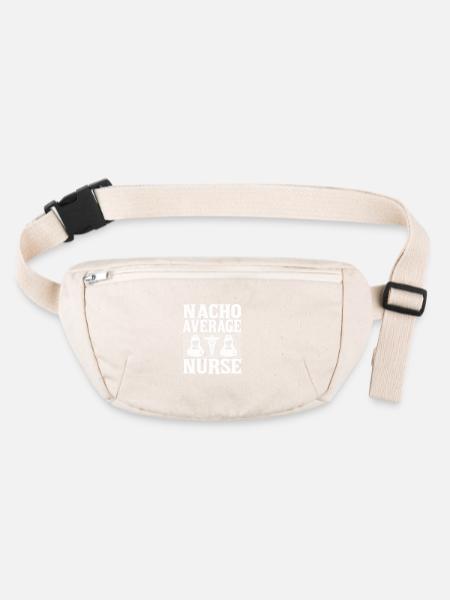 Nacho Durchschnittliche Krankenschwester - Stanley/Stella recycelte Gürteltasche - Naturweiß - Vorne