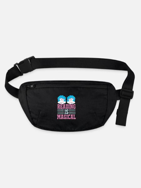 Einhorn Reading Is Magical - Stanley/Stella recycelte Gürteltasche - Schwarz