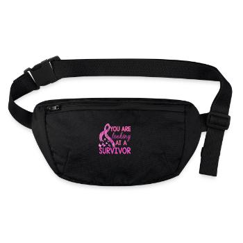 Vous voyez une survivante du cancer du sein - Sac banane recyclé Stanley/Stella - noir - Devant
