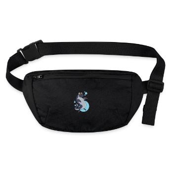 Mosasaure de dessin animé - Sac banane recyclé Stanley/Stella - noir - Devant