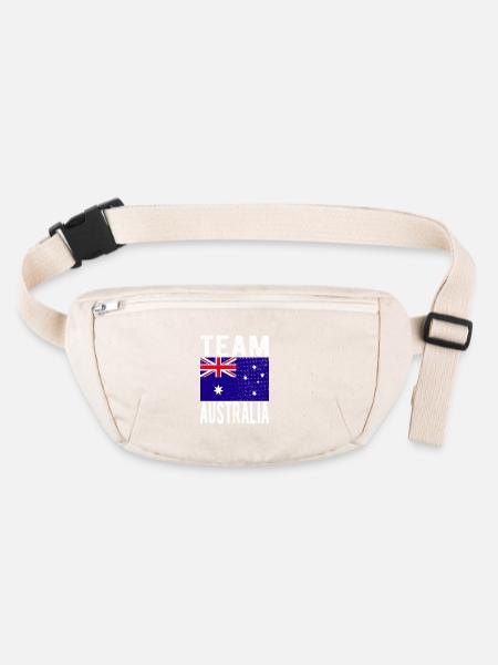 Drapeau de l’Australie - Sac banane recyclé Stanley/Stella - blanc naturel - Devant