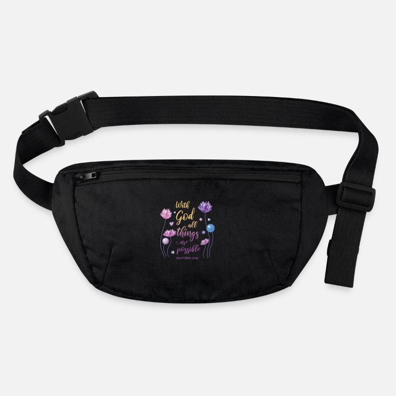 Religious Quote Christian Gift Stanley/Stella recycled Hip Bag 